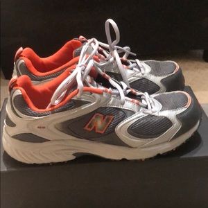 Men’s New Balance Shoes Grey/Silver/Orange Size 8